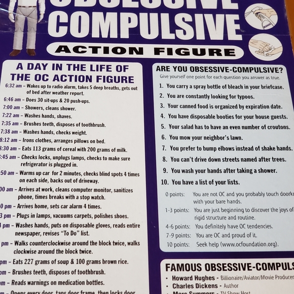 Obsessive Compulsive 5.5" tall action figure - Picture 4 of 4